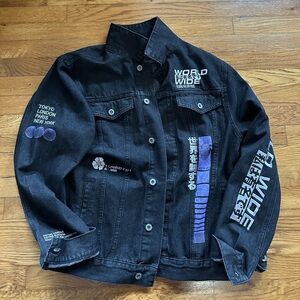 Brooklyn Cloth Black Denim Graphic Jacket